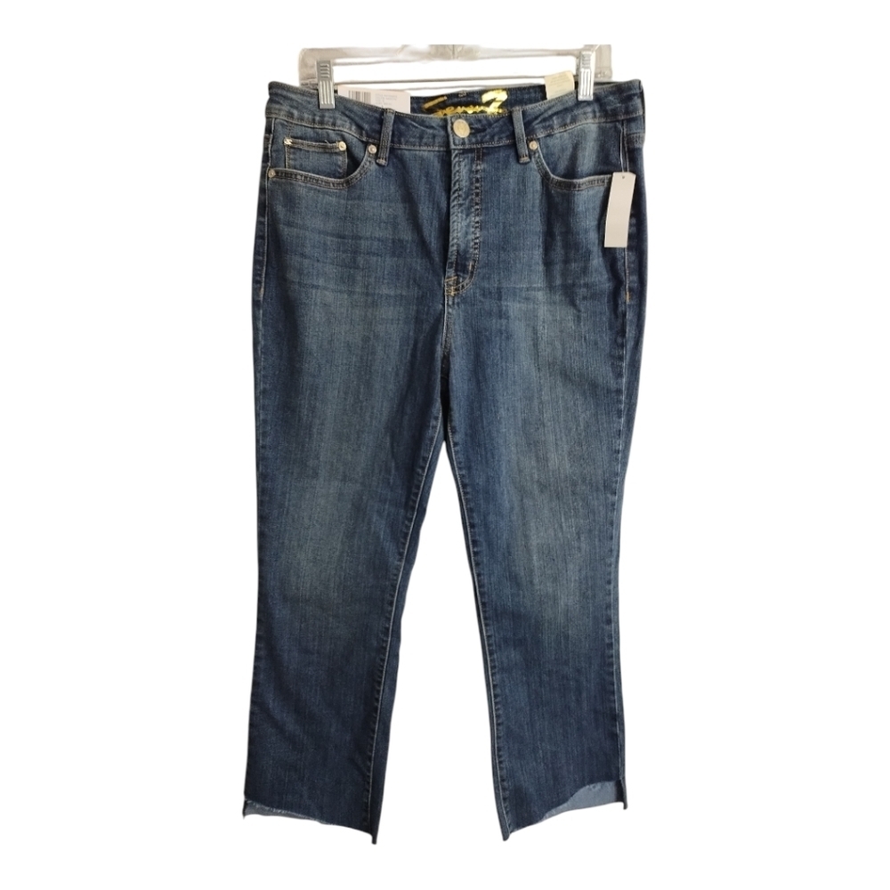 Seven7 Fashion‎ Jean High Rise Step Hem Cropped Casual Preppy Denim Jean 12